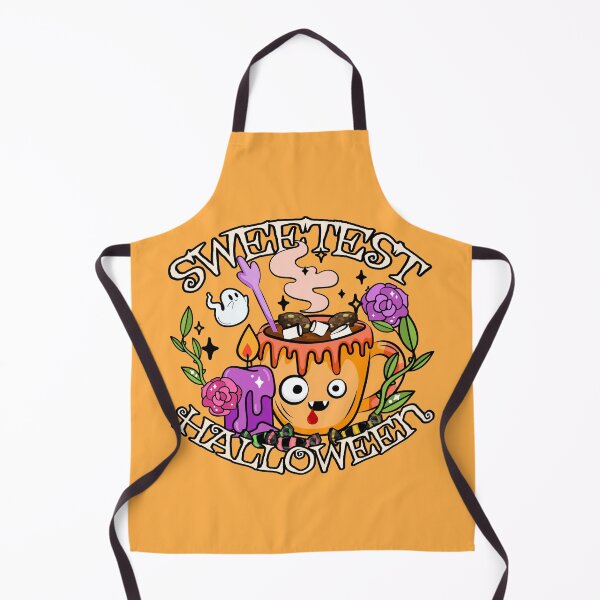 Item preview, Sweetest Halloween, Cute Halloween Hot Chocolate Design, Orange Background designed and sold by TrulyEpoque.