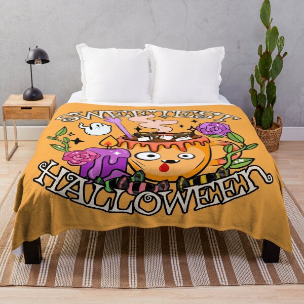 Item preview, Sweetest Halloween, Cute Halloween Hot Chocolate Design, Orange Background designed and sold by TrulyEpoque.