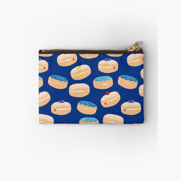 Item preview, Hanukkah Sufganiyot Jelly Donuts Watercolor Dark Blue designed and sold by SamAnnDesigns.