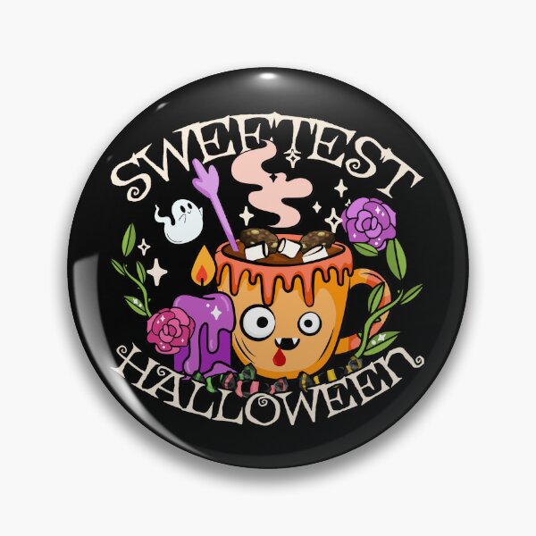 Item preview, Sweetest Halloween, Cute Halloween Hot Chocolate Design, Black Background designed and sold by TrulyEpoque.