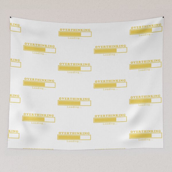 Item preview, Cute Funny Aesthetic Yellow Overthinking Design designed and sold by Dr3amsInInk.