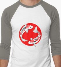 Japanese koi Men's Baseball ¾ T-Shirt
