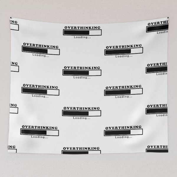 Item preview, Cute Funny Aesthetic Black Overthinking Design designed and sold by Dr3amsInInk.