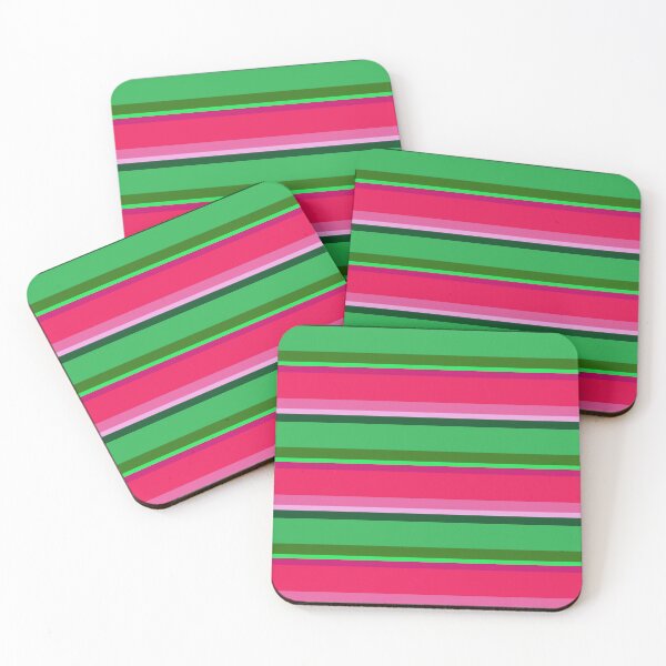 Item preview, Ribbon Candy Pop Art Pink and Green Horizontal Stripes 5748 designed and sold by Art in My Loft.