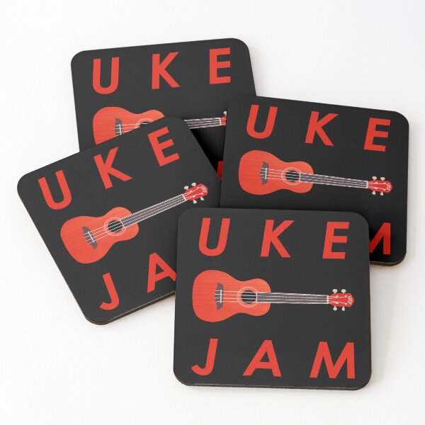 Item preview, Uke Jam - Red Ukelele Player Badge of Honour designed and sold by Grepthor.