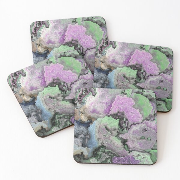 Item preview, Marble Look Digitally Created Limestone Layers Coloration Integration Lilac Green Blue Gray Cream Beige 1 of 2 designed and sold by Beachy.