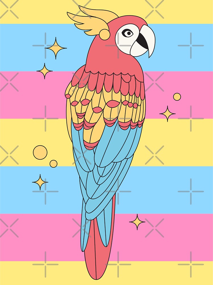 Pansexual Pride Flag Scarlet Macaw Sticker For Sale By Runawaychimera Redbubble 5675