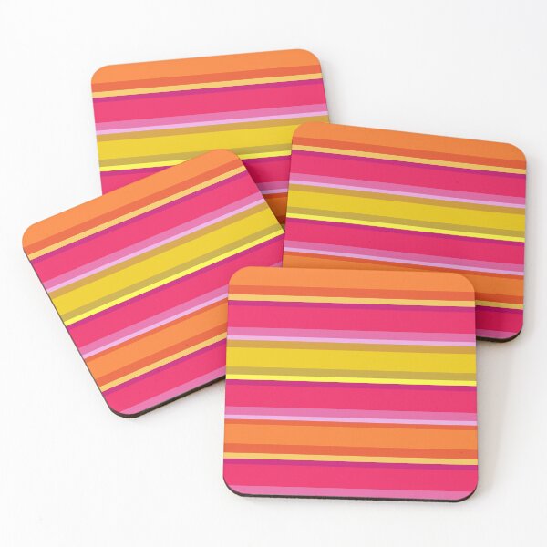 Item preview, Ribbon Candy Pop Art Pink, Orange, Yellow Horizontal Stripes 5748 designed and sold by Art in My Loft.