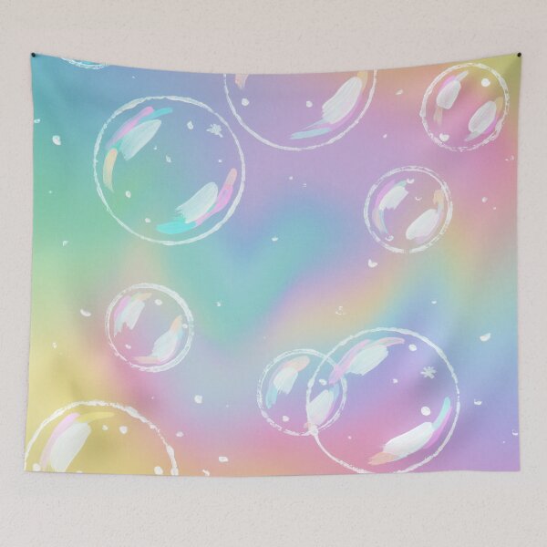 Item preview, Cute colorful bubbles acrylic  designed and sold by JaneVirak.