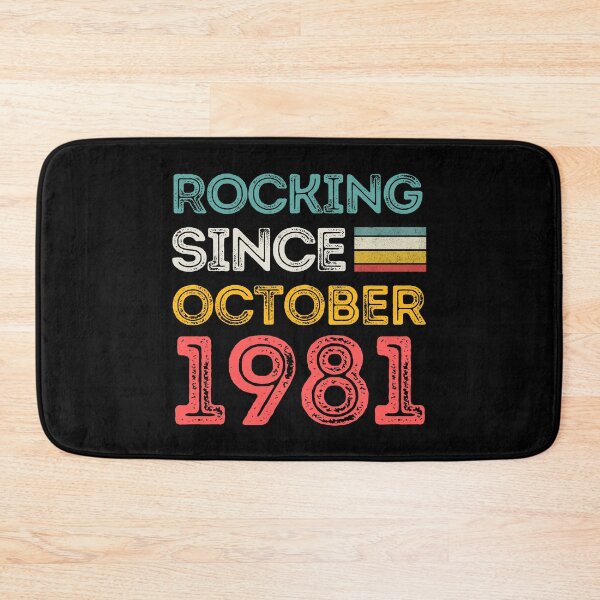Item preview, Retro Rocking Since October 1981 For Birthday Month And Year As A October Birthday Quotes designed and sold by Funwithmusic.