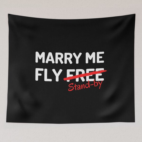 Item preview, Pilot humor: Marry me, Fly free - Stand by designed and sold by ApparelFactory.