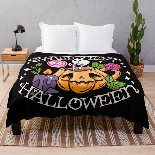 Item preview, Sweetest Halloween, Cute Halloween Pumpkin Design, Black Background designed and sold by TrulyEpoque.