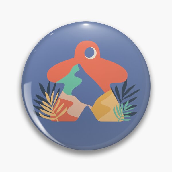 Item preview, Boho Mountain Pattern Meeple for Board Gamers designed and sold by BeamGeeks.
