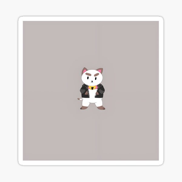 "Puppycat in leather jacket Chiffon Top Classic " Sticker for Sale by