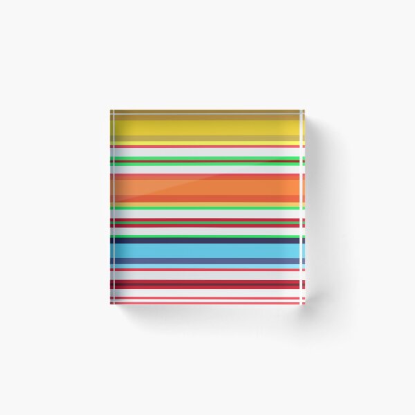 Item preview, Ribbon Candy Pop Art Green Red Orange, Yellow, Blue Horizontal Stripes 5748 designed and sold by Art in My Loft.