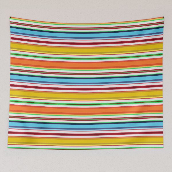 Item preview, Ribbon Candy Pop Art Green Red Orange, Yellow, Blue Horizontal Stripes 5748 designed and sold by Art in My Loft.