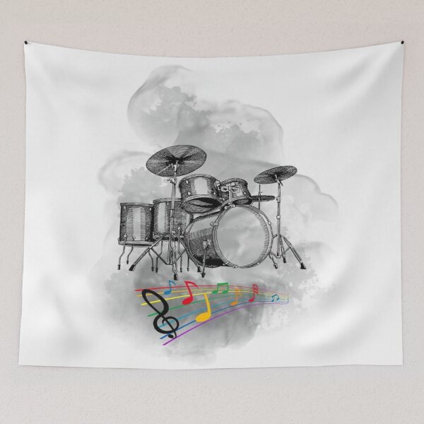Item preview, DRUMS AND MUSİC NOTES designed and sold by TolgaOkanAydin.