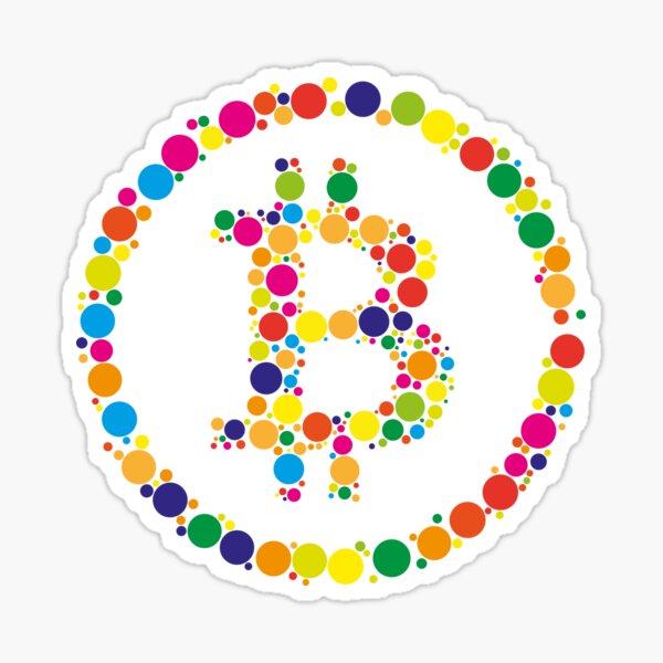 Item preview, Bitcoin - logo with multicolor effect designed and sold by AnassBachar.