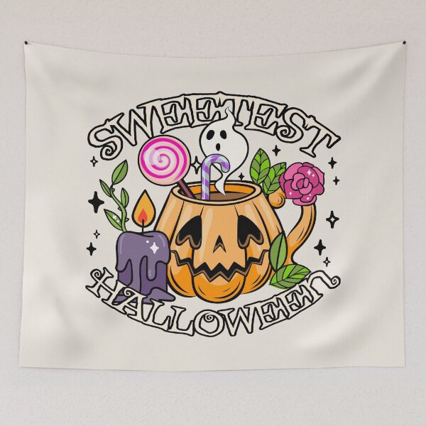 Item preview, Sweetest Halloween, Cute Halloween Pumpkin Design, Cream Background designed and sold by TrulyEpoque.