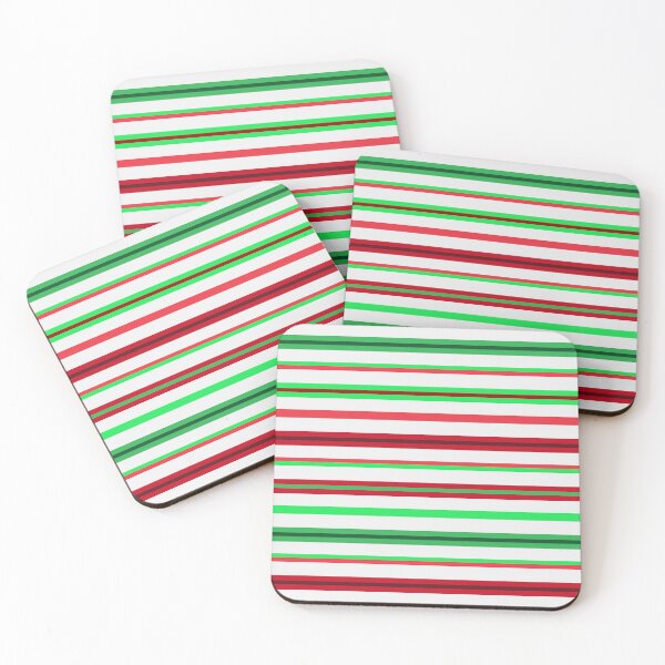 Item preview, Ribbon Candy Pop Art Green Red Horizontal Stripes 5748 designed and sold by Art in My Loft.