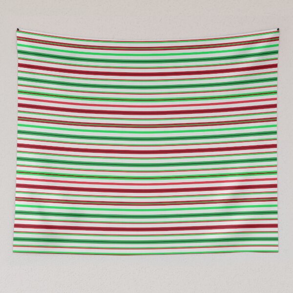 Item preview, Ribbon Candy Pop Art Green Red Horizontal Stripes 5748 designed and sold by Art in My Loft.