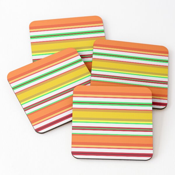 Item preview, Ribbon Candy Pop Art Green Red Orange, Yellow Horizontal Stripes 5748 designed and sold by Art in My Loft.