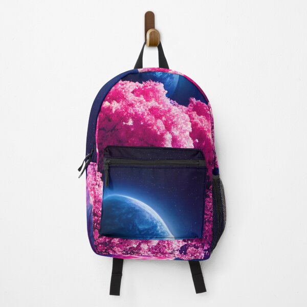 Item preview, Blue Moon over Sakura Trees with purple clouds in the sky. designed and sold by Stanley de Wekker.