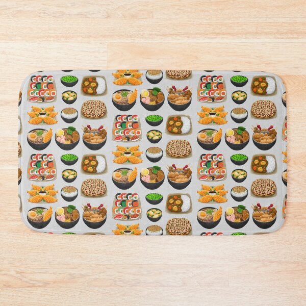 Item preview, Assorted Japanese Food 2 - Sushi, Curry Rice, Tempura Prawns, Oden, Udon, Ramen, Natto, Miso Soup and Okonomiyaki   designed and sold by Alicia Chee.