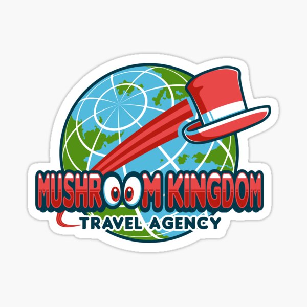 Mushroom Kingdom Travel Agency Sticker