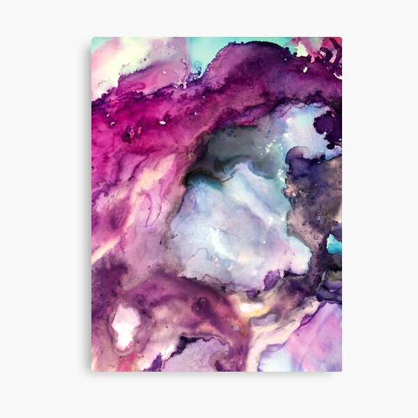 Purple Fusion - Mixed Media Painting Canvas Print