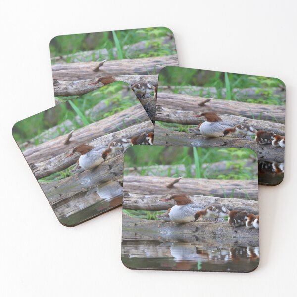 Item preview, Merganser with its offspring designed and sold by ART-SUNRISE.
