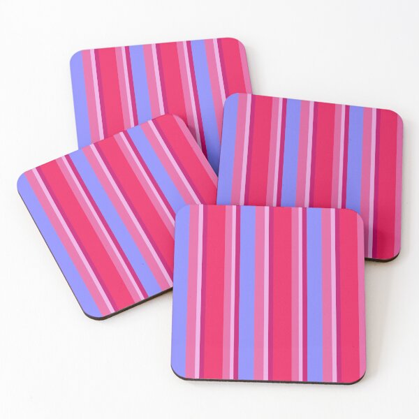 Item preview, Ribbon Candy Pop Art Pink and Blue Vertical Stripes 5748 designed and sold by Art in My Loft.