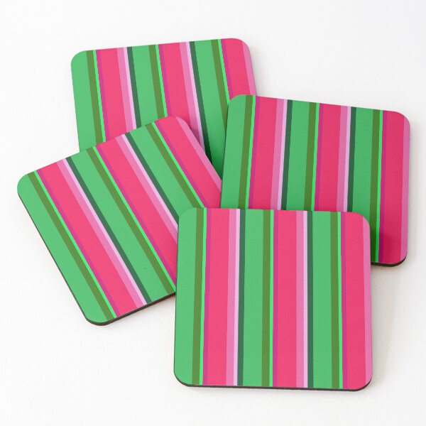 Item preview, Ribbon Candy Pop Art Pink and Green Vertical Stripes 5748 designed and sold by Art in My Loft.