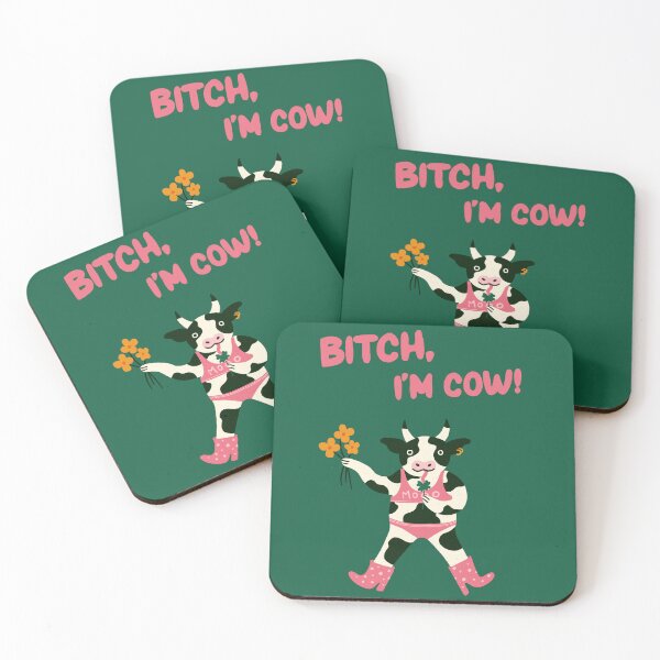 Item preview, Bitch, Im Cow illustration designed and sold by WeirdyTales.