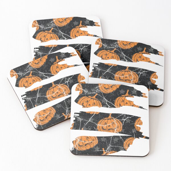 Item preview, Happy Halloween Orange & Black Color Horror Spooky Pattern with Scratches Design designed and sold by WBP Mart.