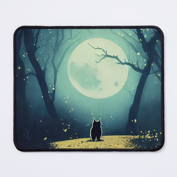 Item preview, Black Cat Under the Full Moon 2 designed and sold by ArtManifestor.