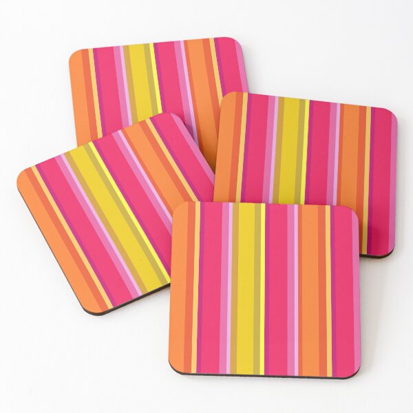 Item preview, Ribbon Candy Pop Art Pink, Orange, Yellow Vertical Stripes 5748 designed and sold by Art in My Loft.