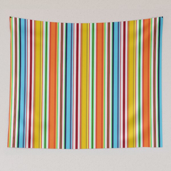 Item preview, Ribbon Candy Pop Art Green Red Orange, Yellow, Blue Vertical Stripes 5748 designed and sold by Art in My Loft.