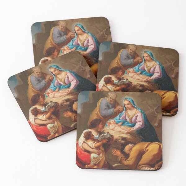 Item preview, Adoration of the Shepherds | Spanish Art | 18th Century Renaissance Gospel Biblical Art designed and sold by CJET.