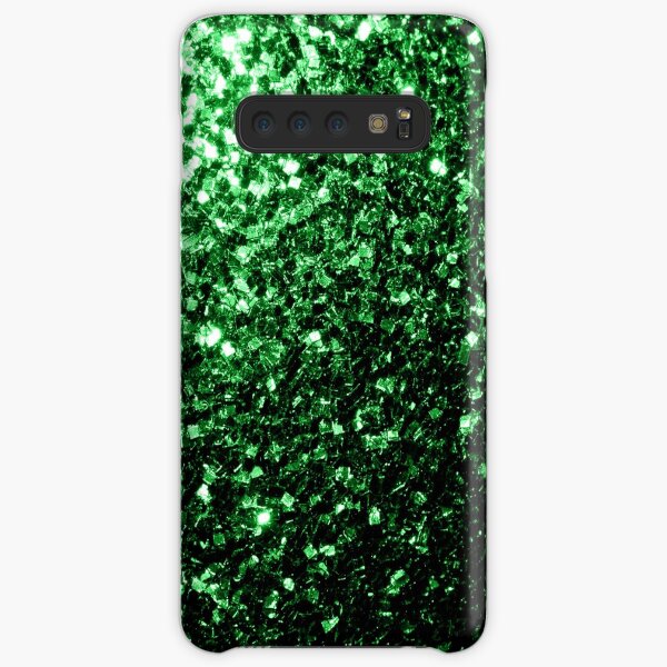 Glamour hermoso brillo verde oscuro brilla Funda rígida para Samsung Galaxy
