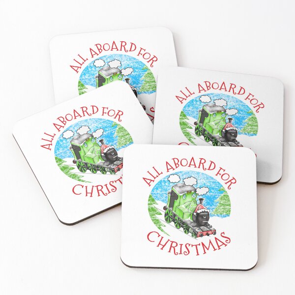 Item preview, Steam Train All Aboard For Christmas Xmas designed and sold by doodlerob.