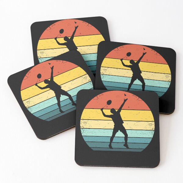 Item preview, Badminton Player on a Vintage Sunset designed and sold by KleverOlivier.