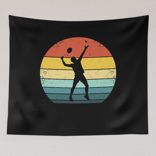 Item preview, Badminton Player on a Vintage Sunset designed and sold by KleverOlivier.