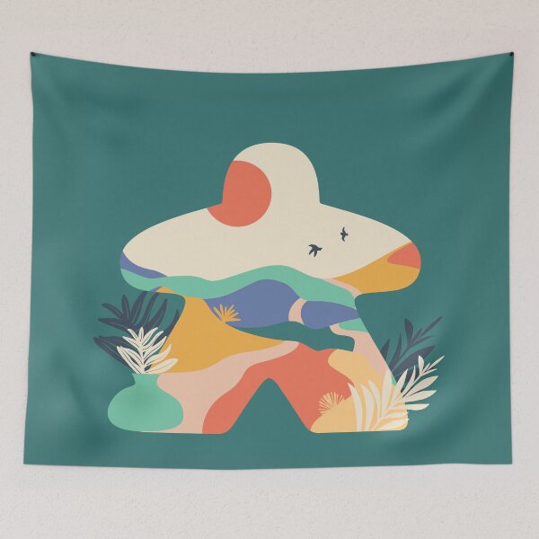 Item preview, Boho River Pattern Meeple for Board Gamers designed and sold by BeamGeeks.