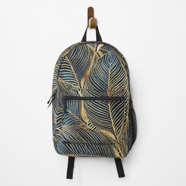 Item preview, Elegant Blue Gold Leaf Design designed and sold by NdesignTrend.