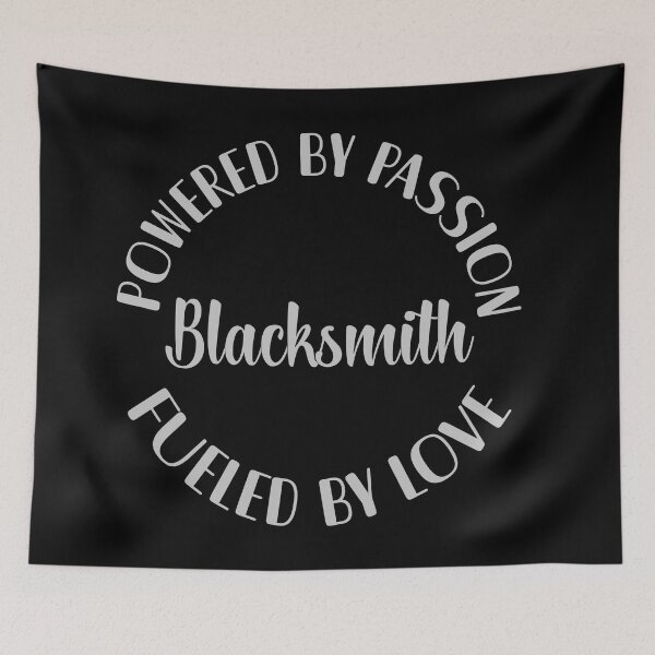 Item preview, Blacksmith powered by passion fueled by love metalsmith gift designed and sold by MetalicBabe.
