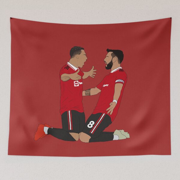 Item preview, Anthony Bruno Fernandes Deslizamiento de rodilla Celebración de gol 22 designed and sold by Hevding.