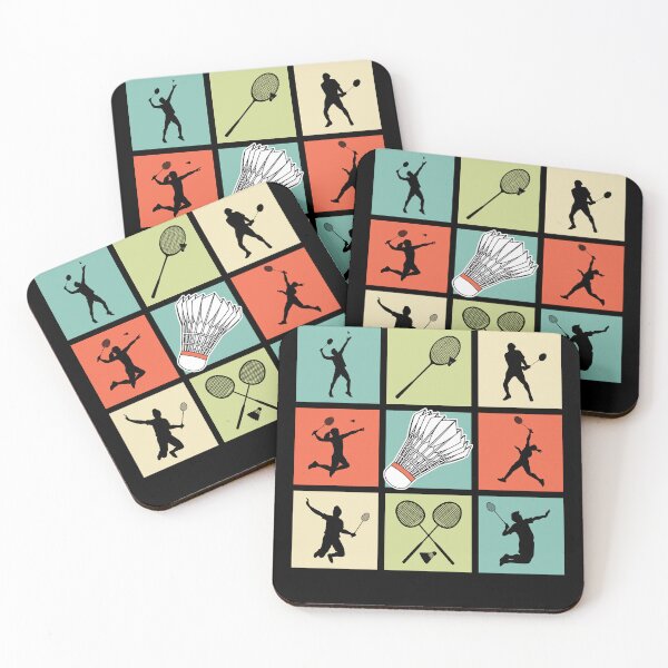 Item preview, Badminton Player Shapes - Pop Art Style designed and sold by KleverOlivier.