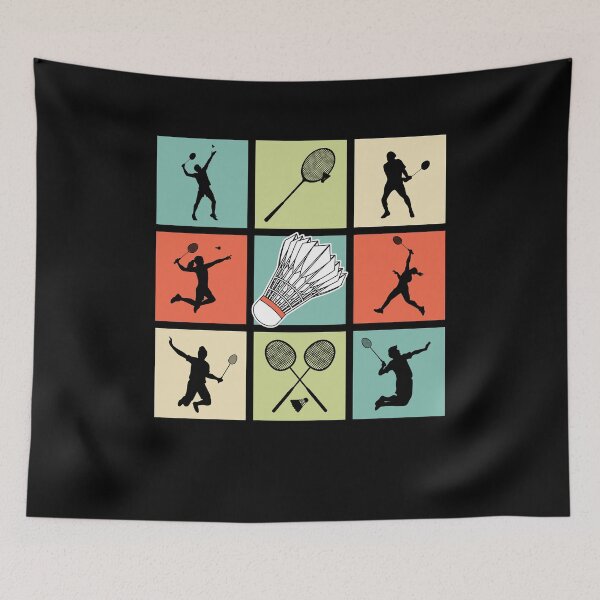 Item preview, Badminton Player Shapes - Pop Art Style designed and sold by KleverOlivier.