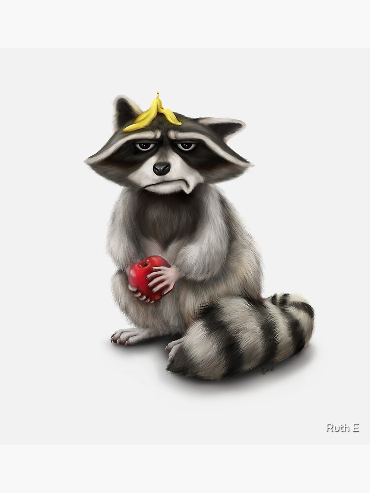 angry raccoon cartoon